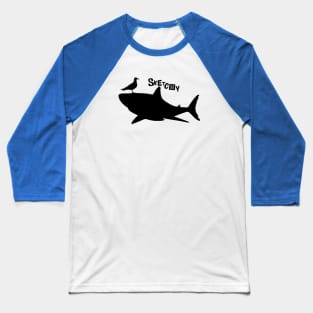 Sketchy Shark Seagull Surfin' By Abby Anime(c) Baseball T-Shirt